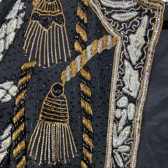 Vintage Retro Silk Embellished Jacket - Picture 5 of 8
